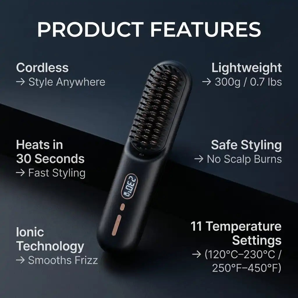 Ionic Hot Brush for Hair || فرشاة شعر حرارية بتقنية الأيونات