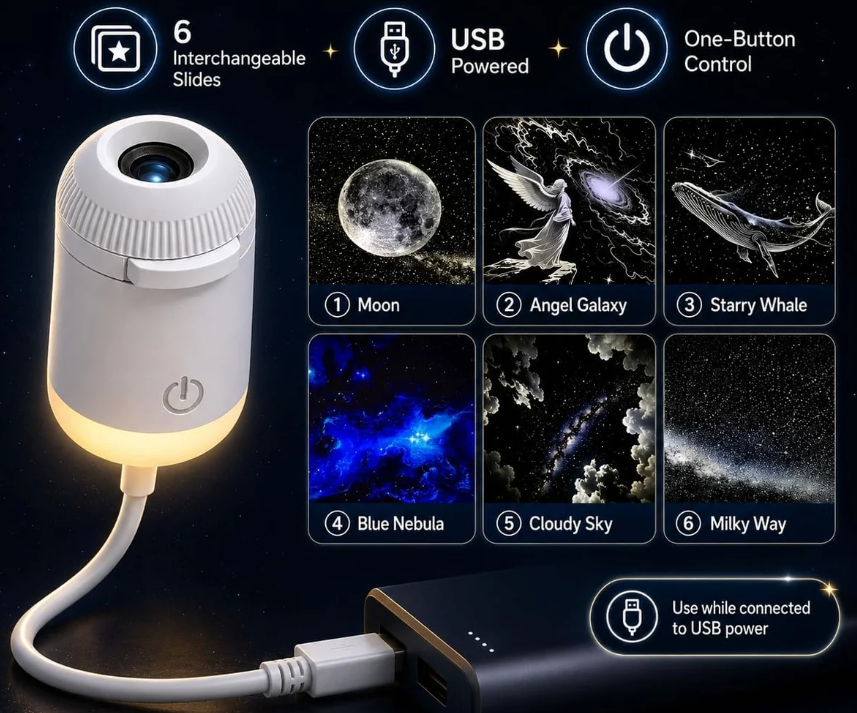 portable mini USB starry sky projection lamp