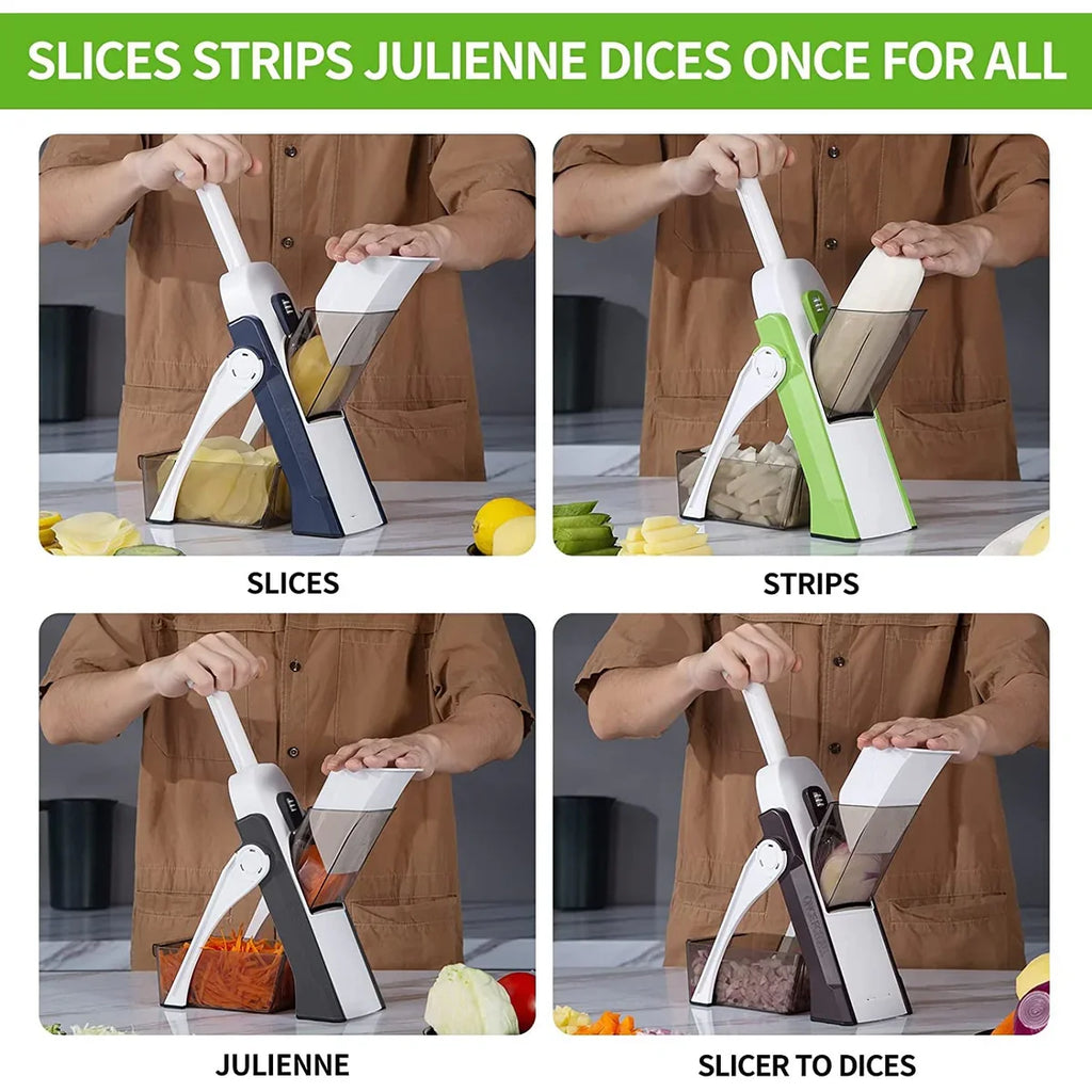 Adjustable Vegetable Cutter, 4-in-1 Mandoline